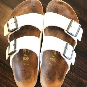 White Arizona Birkenstock’s